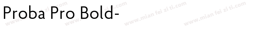 Proba Pro Bold字体转换